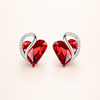 Endless ruby earrings in white gold