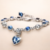 Soft shine white gold bracelet with little heart