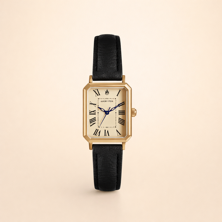 Elegant gold watch with a refined little stone