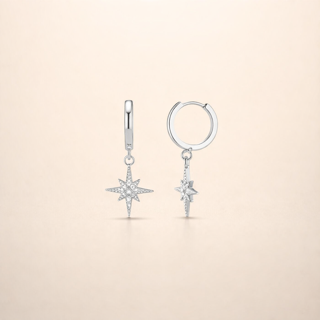Elegant White Gold Earrings with Refined Details