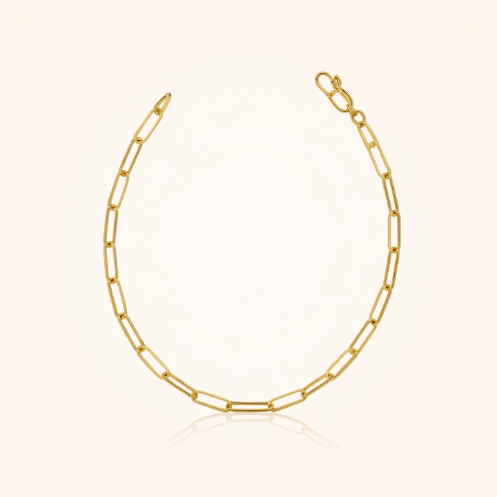 Elegant white gold link bracelet
