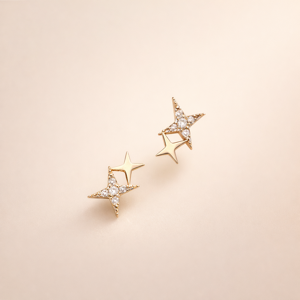 Elegant Silver Earrings with Subtle Cubic Zirconia Details