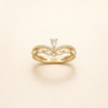 Refined cubic zirconia ring with a subtle shine