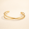 Elegant gold bracelet with a refined twist