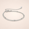 Elegant silver link bracelet with refined details