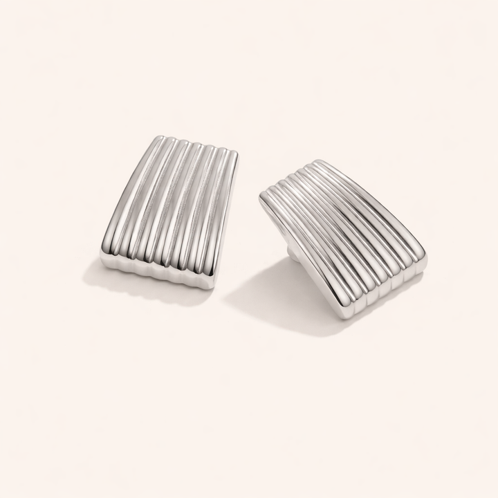 Elegant Silver Earrings with Subtle Cubic Zirconia Details