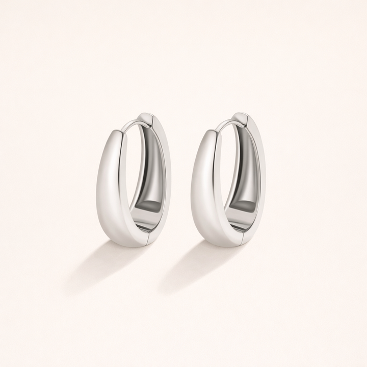 Elegant Silver Earrings with Subtle Cubic Zirconia Details