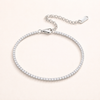 Elegant silver tennis bracelet with subtle cubic zirconia