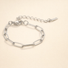 Minimalist silver bracelet with elegant links