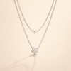 Refined silver necklace with stars and pearls