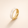 Soft white cubic zirconia ring
