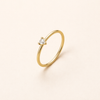 Refined cubic zirconia ring with little heart
