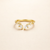 Refined gold ring with crystal accent