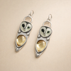 Boho Owl Dangle Earrings - Nickel-Free for Sensitive Ears