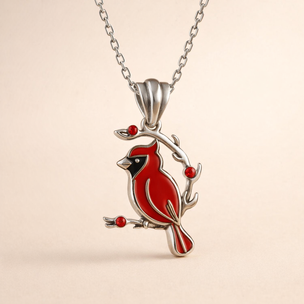 Red Cardinal Memorial Necklace