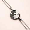 Yin yang cats stainless steel necklace