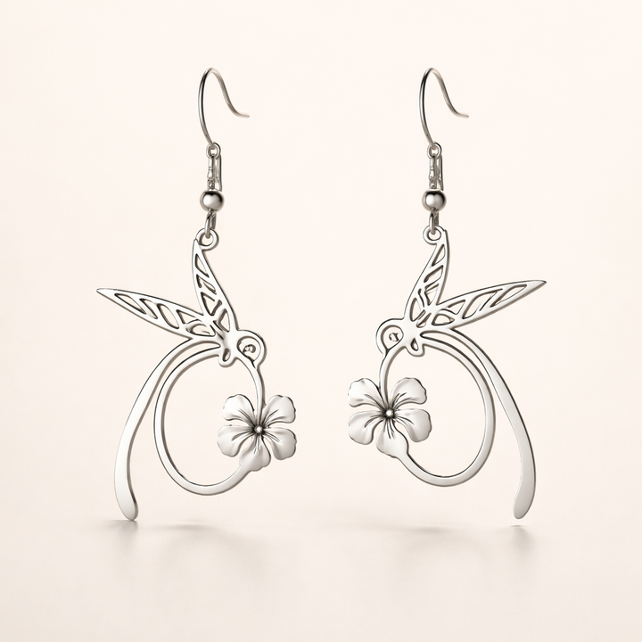 Hummingbird Spirit Stainless Steel Earrings