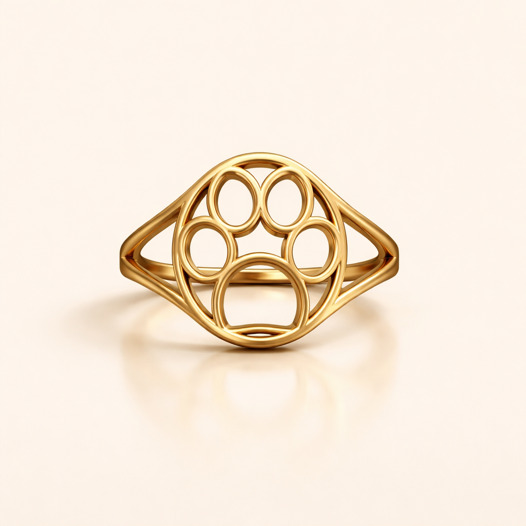Open Paw Ring in Stainless Steel – Lightweight & Stylish