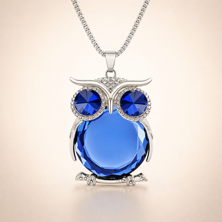 Crystal Owl Pendant Necklace