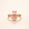 Cat Ring in Pink Gold