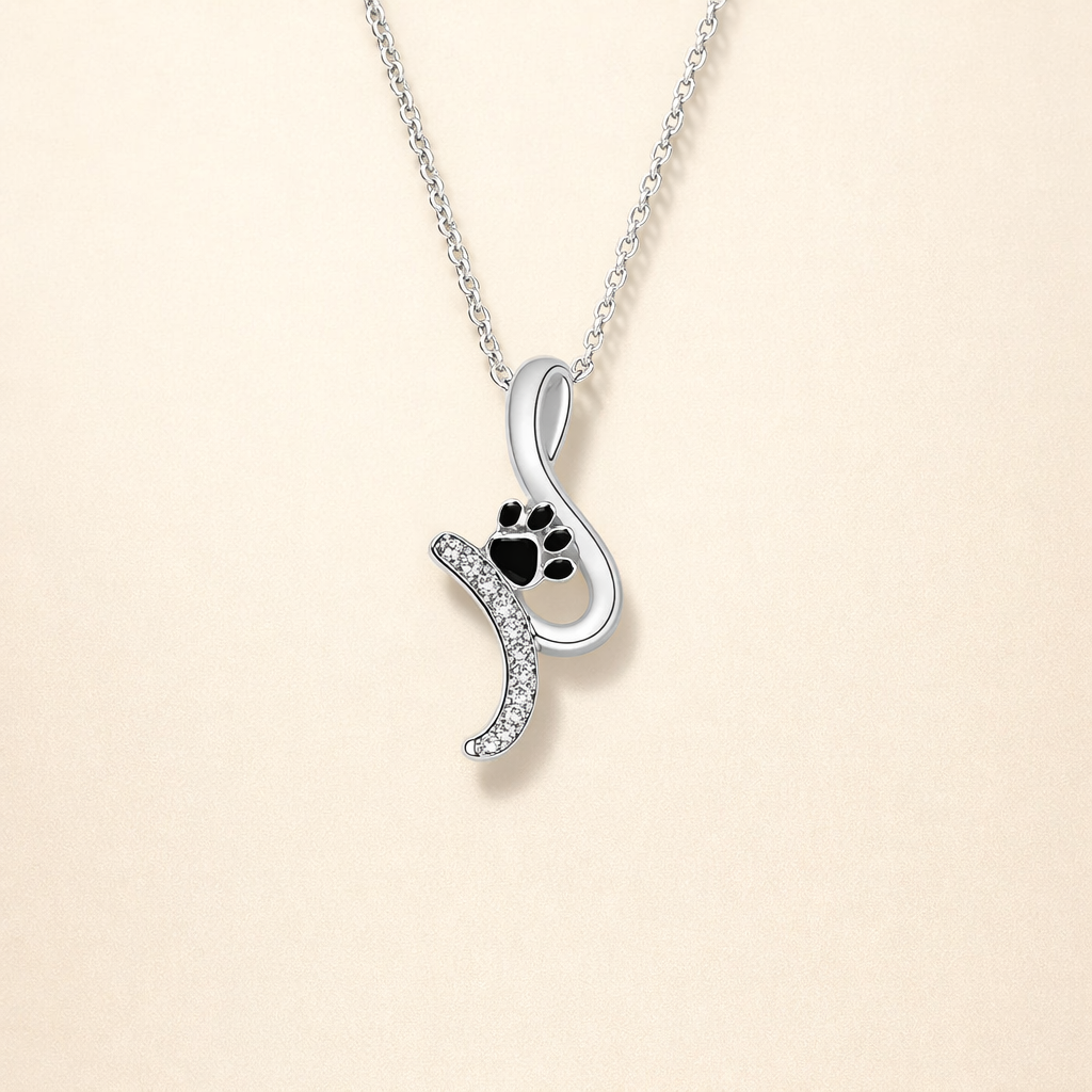 Cute Paw Print Pendant Necklace
