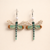 Bohemian Embroidered Dragonfly Earrings