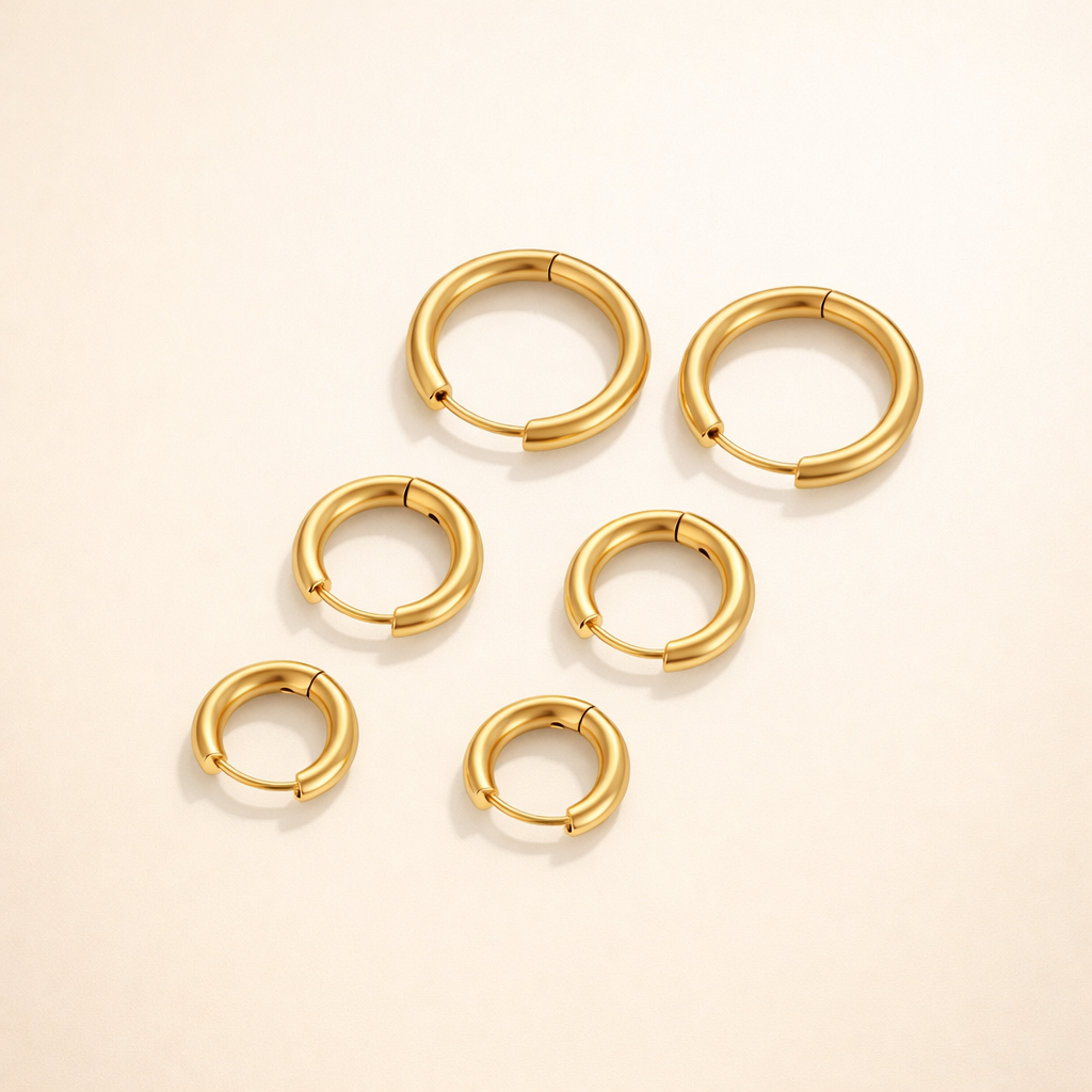 Gold Trio Mini Hoop Set