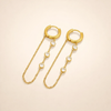 Kira Crystal Drop Hoop Earrings