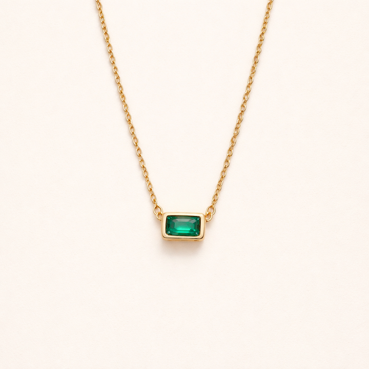 Monica Green Emerald Necklace