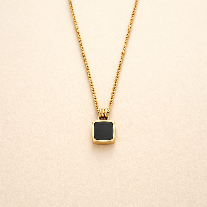 Lucia Black Pendant Necklace