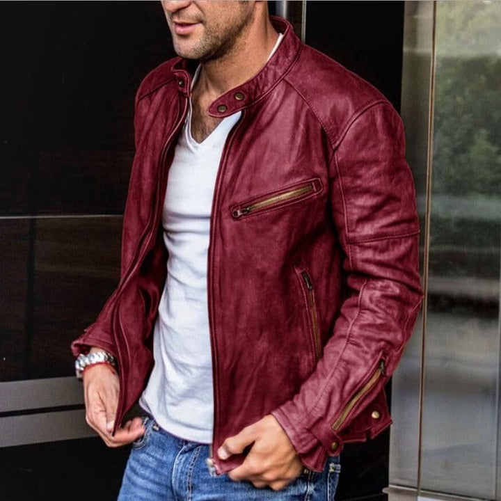 Elegant and water-resistant Leather Jacket for Men