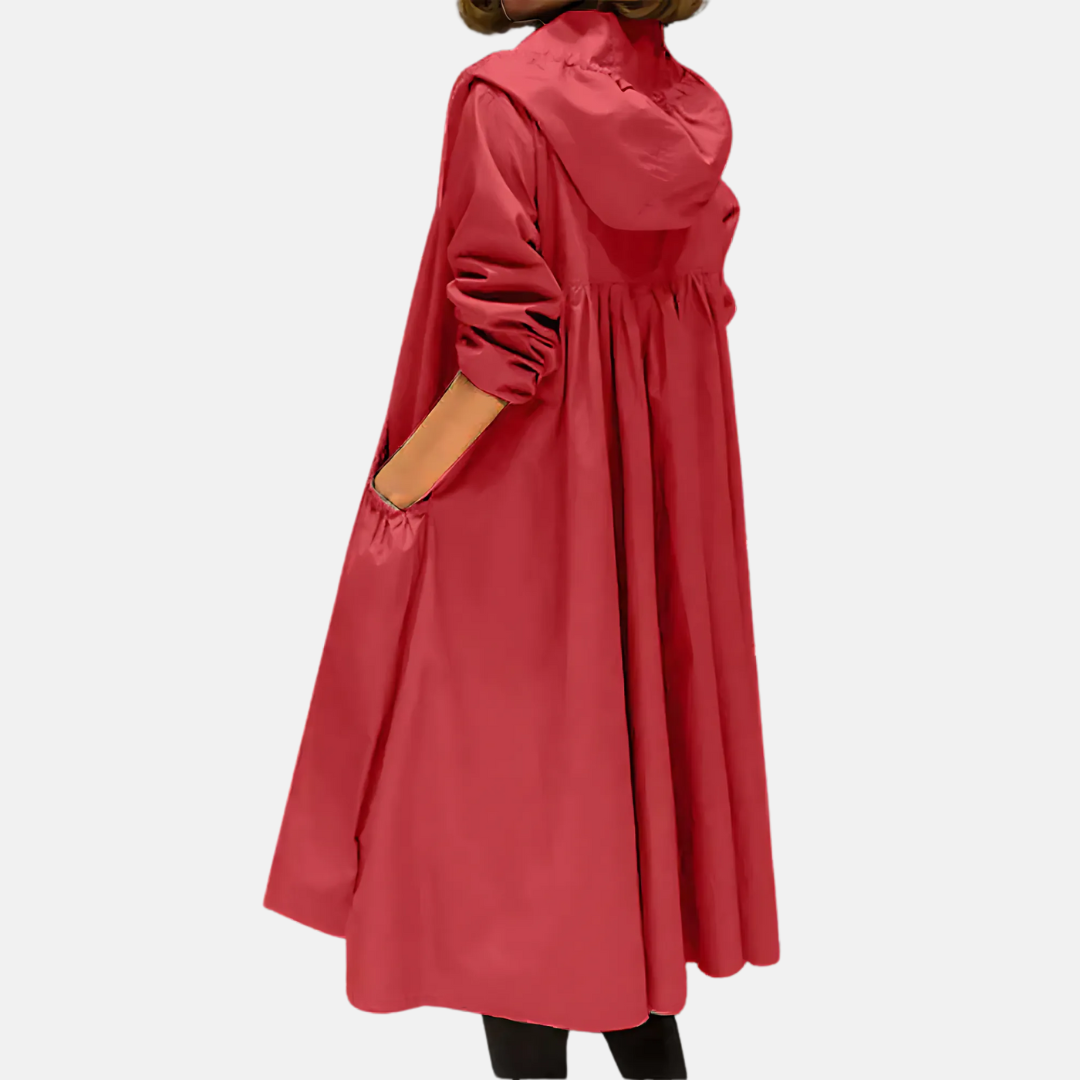 Women’s Water-resistant Hooded Knee Length Jacket