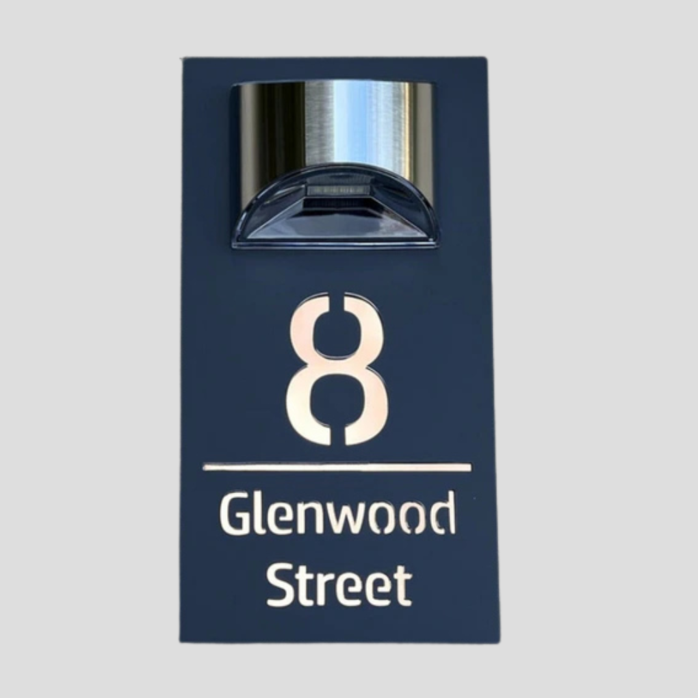 Solar House Number Plate