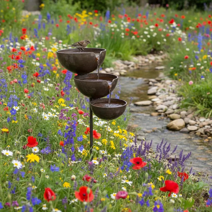 Rain-Catching Bird Bath - Natural Water Source for Birds and Bees