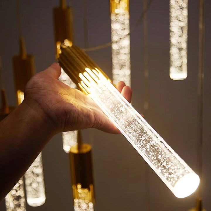 Cylinder-Shaped Glass Pendant Lamp - Lustreau