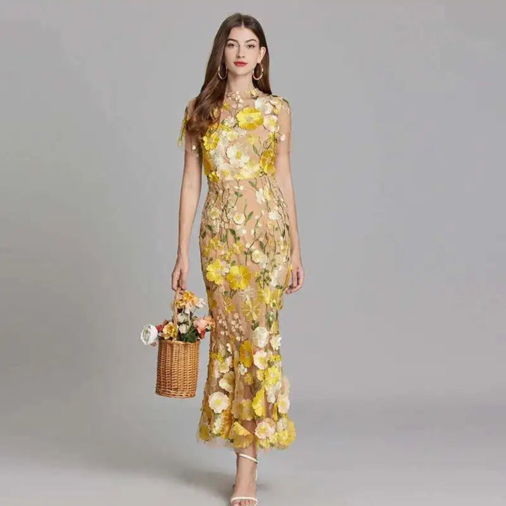 Women’s Summer Embroidered Lace Prom Dress