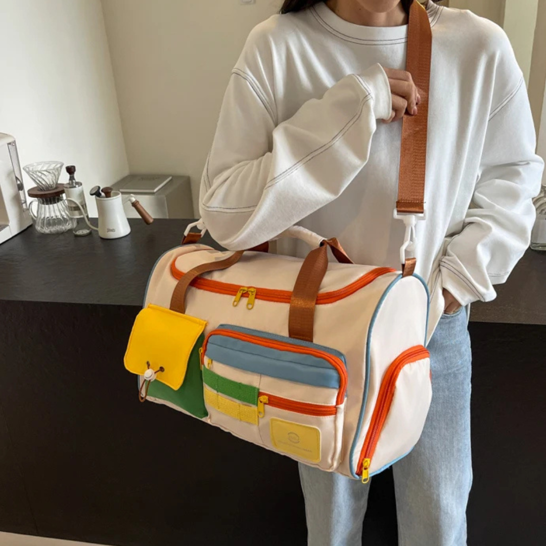 Lightweight Travel Bag with Colour Blocking - FlexaBag