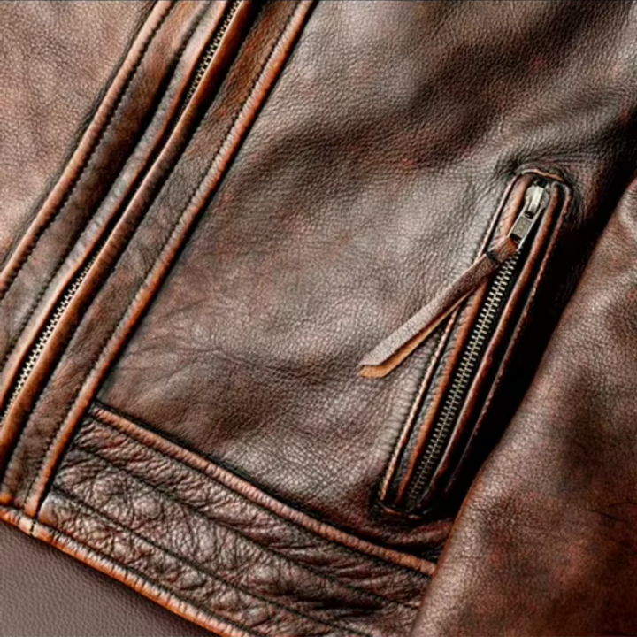 Retro Leather Jacket for Men