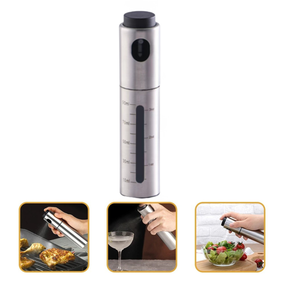 CULINARA FineMist Oil Sprayer | 100 ml Stainless Steel Spray Bottle | For Oil, Vinegar and BBQ | Refillable and Adjustable