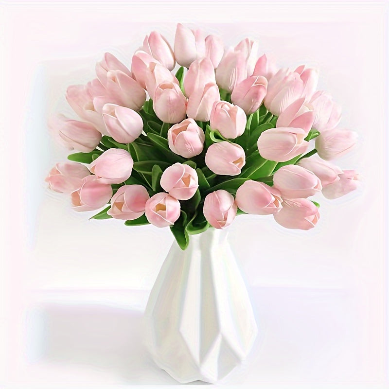 Set mit 15 Realistischen Kunsttulpen – Perfekt für Hochzeiten, Feste und Wohndekoration