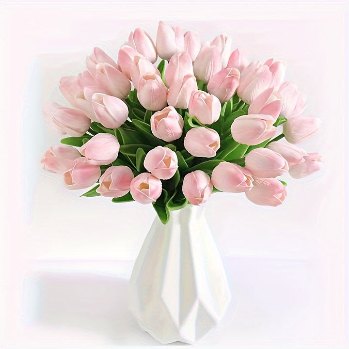 Set mit 15 Realistischen Kunsttulpen – Perfekt für Hochzeiten, Feste und Wohndekoration