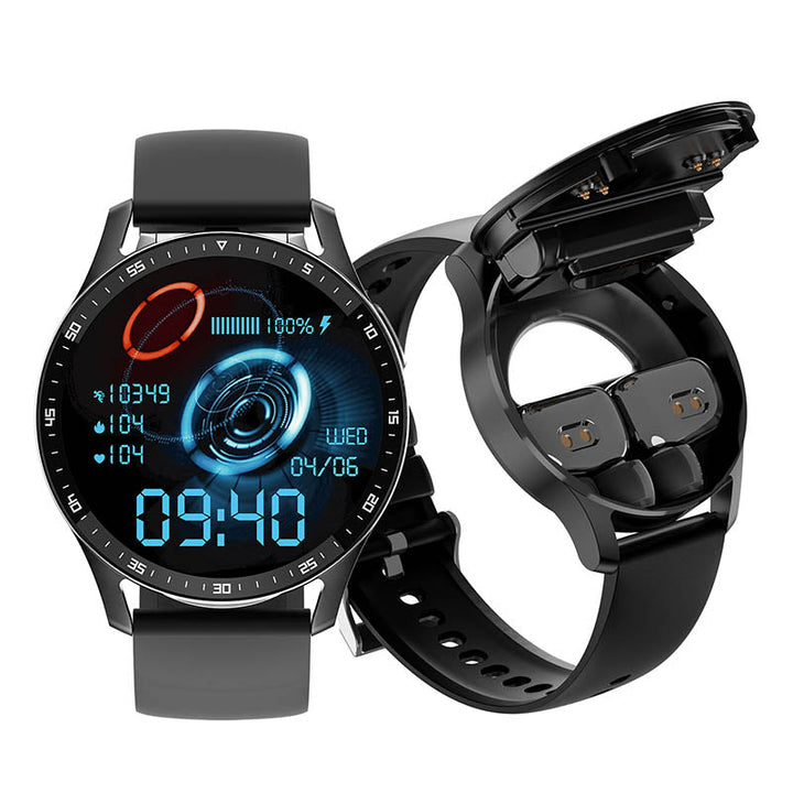 PrestigeTrack EchoWrist | Smartwatch with Bluetooth Earbuds for Fitness and Health Monitoring
