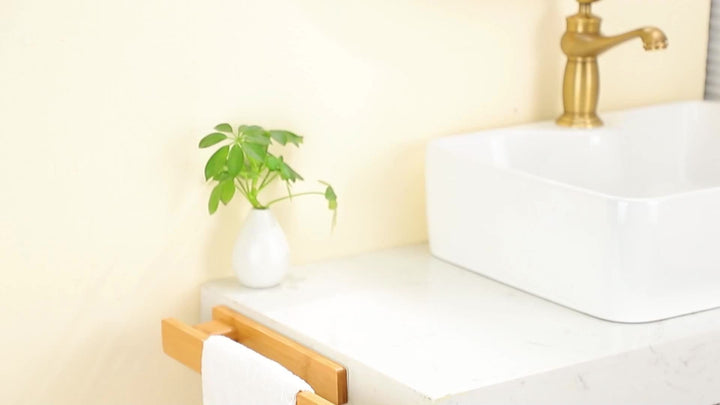 Modern Wooden Towel Rail – Elegant Wall Mounting Without Tools