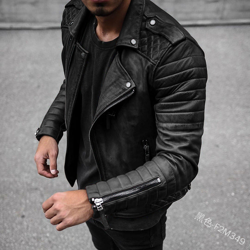Men's Leather Biker Jacket