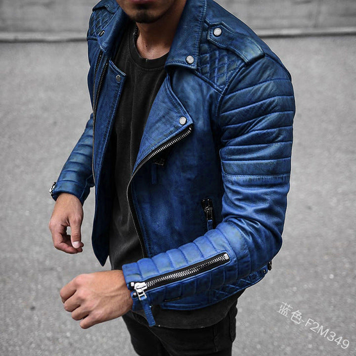 Men's Leather Biker Jacket