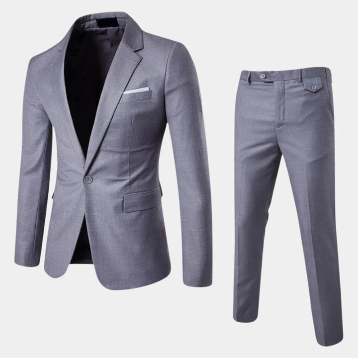 Elegant Men's Suit with Blazer and Trousers