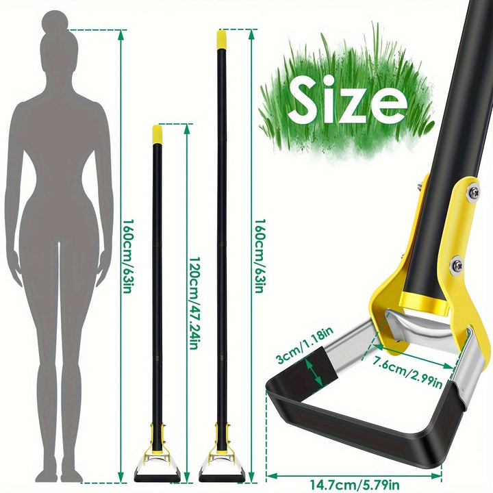 Ergonomic Stainless Steel Garden Tool with Triangular Head – For Weeding and Soil Cultivation
