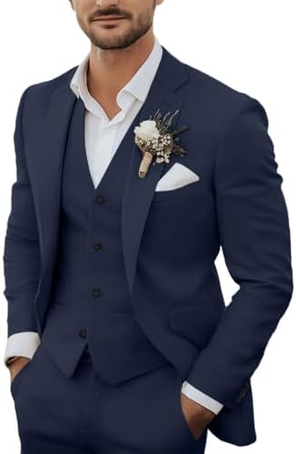 Men's 3-Piece Linen Suit - Tailored Summer Set for Weddings