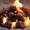 Ceramic Skull Fire Decoration — Smoke-Free Flame Accent for Fire Pits