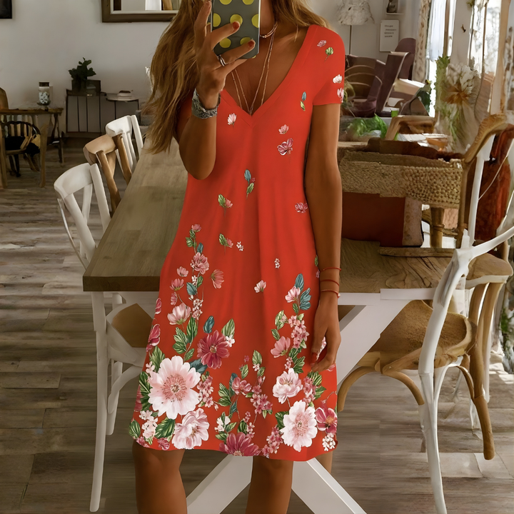 Women’s V-Neck Short-Sleeve Dress